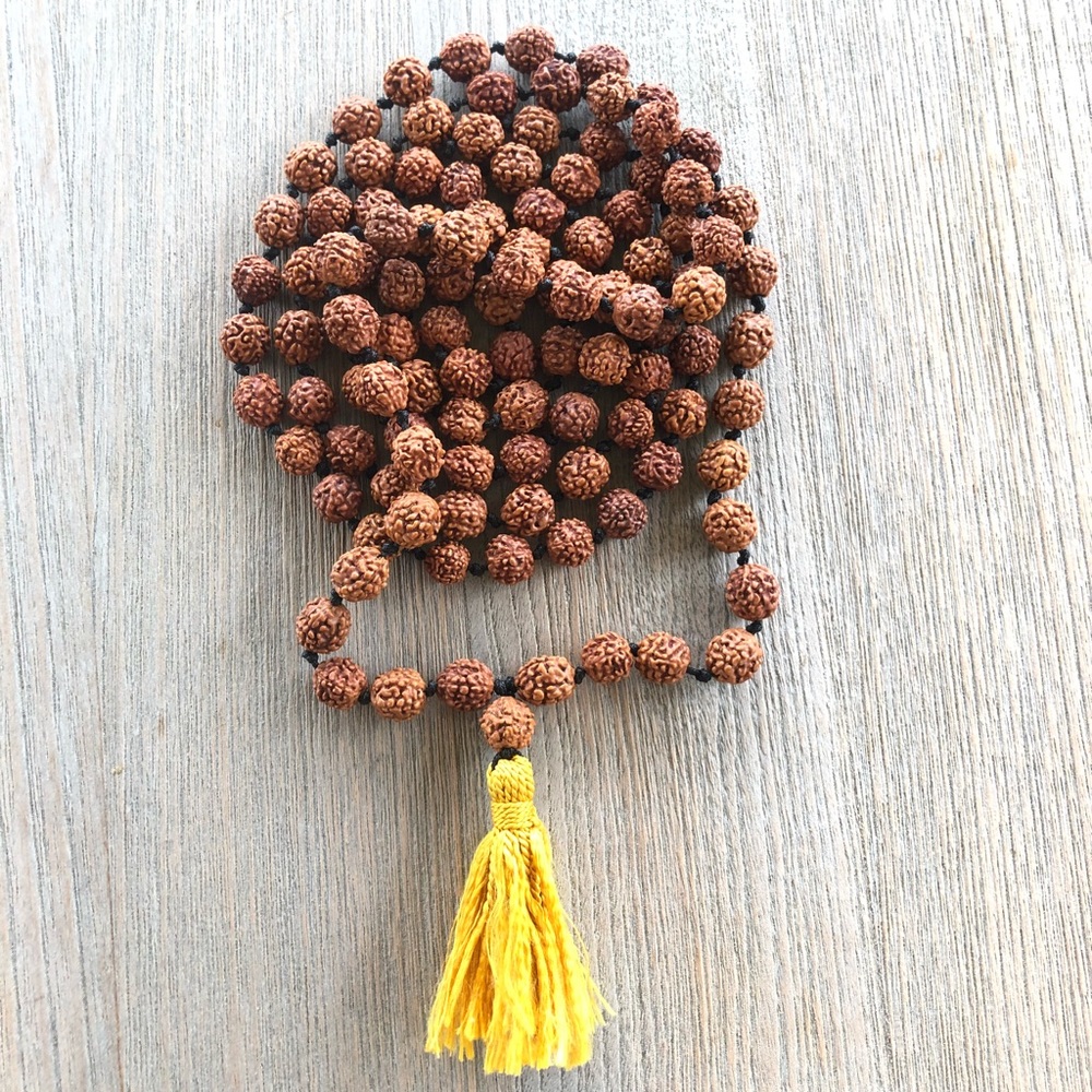 Handmade Rudraksha and sandalwood MALAS